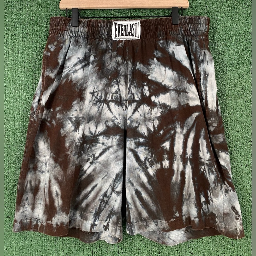 Rare VTG 90’s Everlast Tie Dye Gym Boxing Athletic Cotton Shorts Men XL USA Made